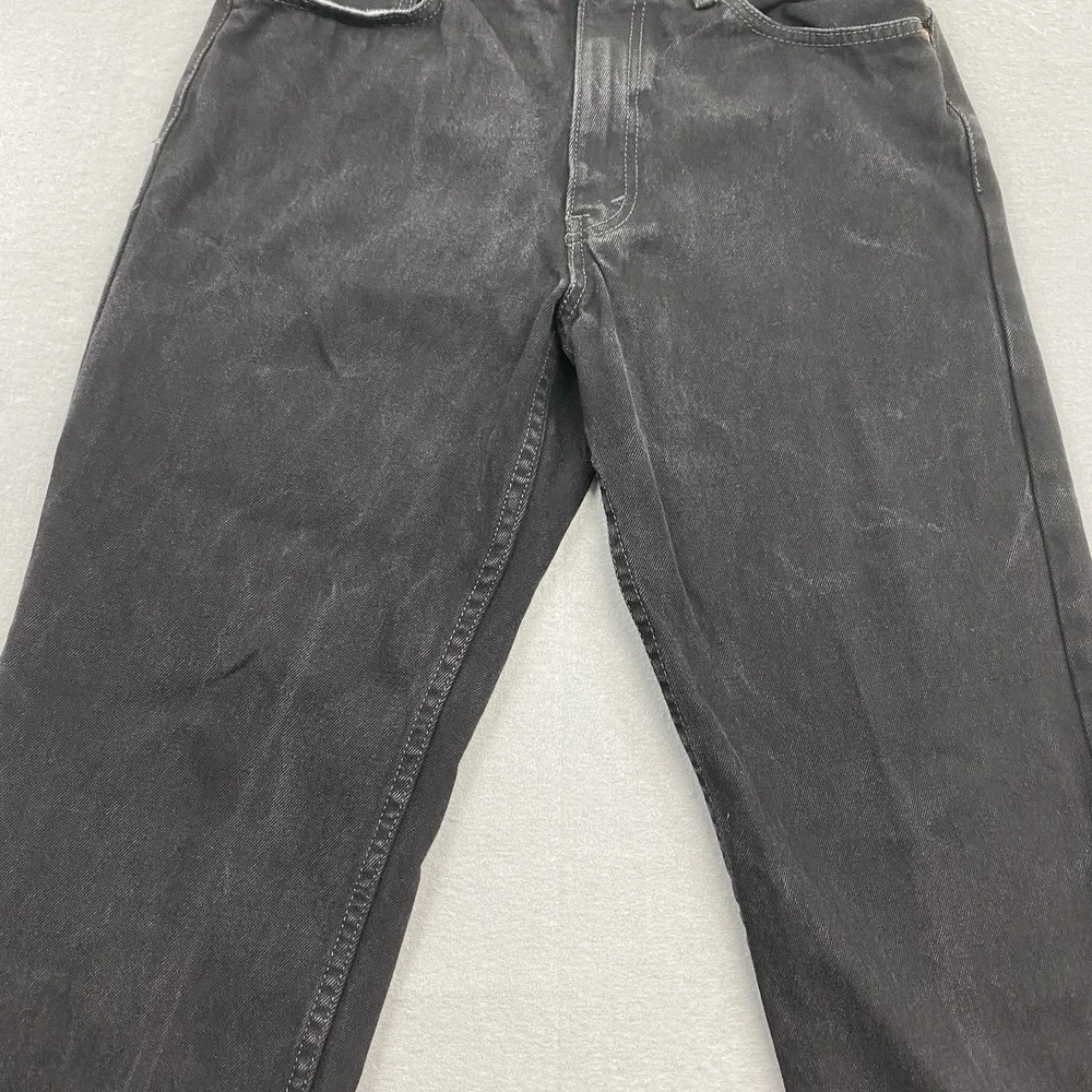 Levis Jeans Mens Fits 30x29 Black Denim Pants 550 Relaxed Straight Leg Cotton